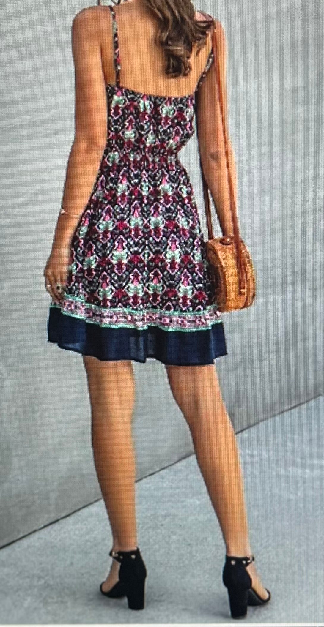 Navy Floral Mini Dress