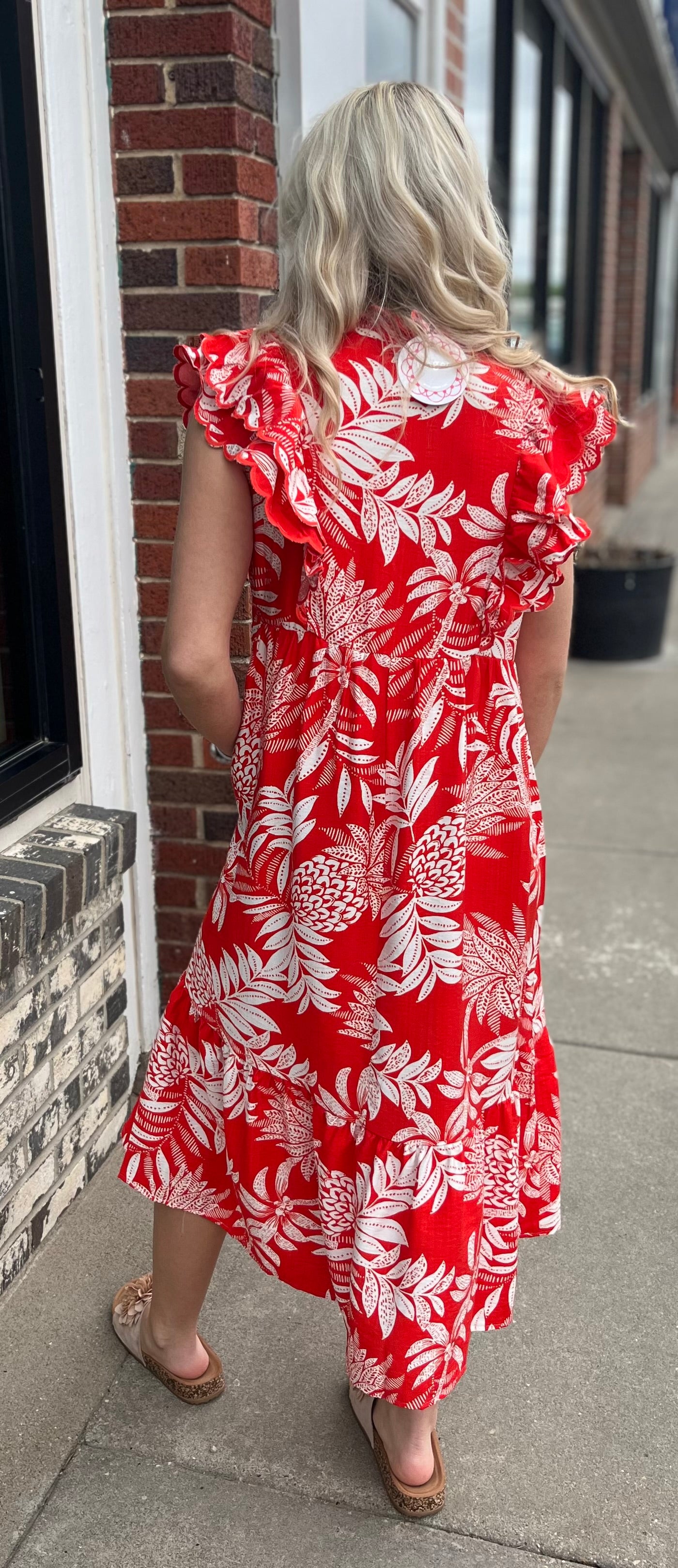 Red Hot Summer Midi Dress