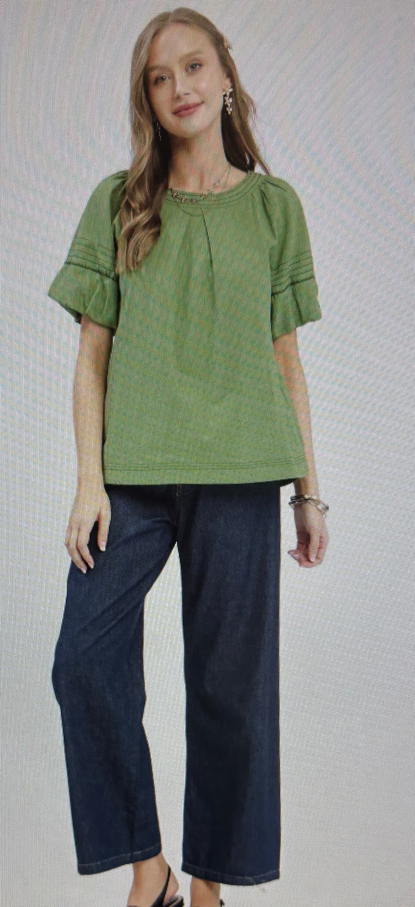Sage Round Neck Top