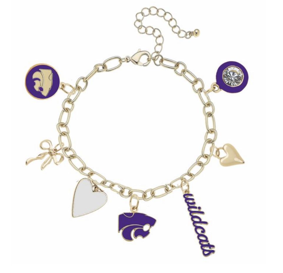 K-State Charm Bracelet
