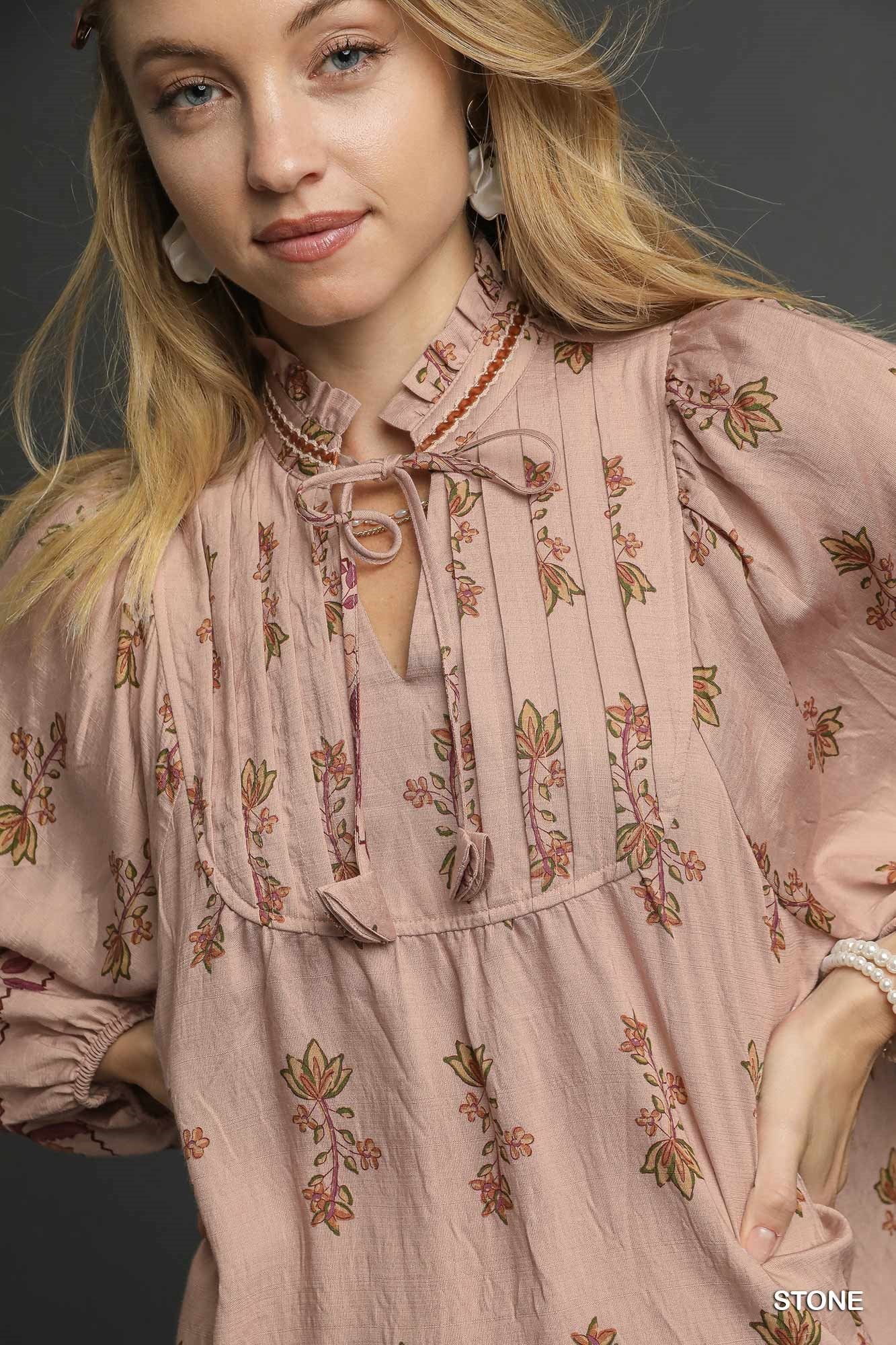 Rosewood Floral Boho Top