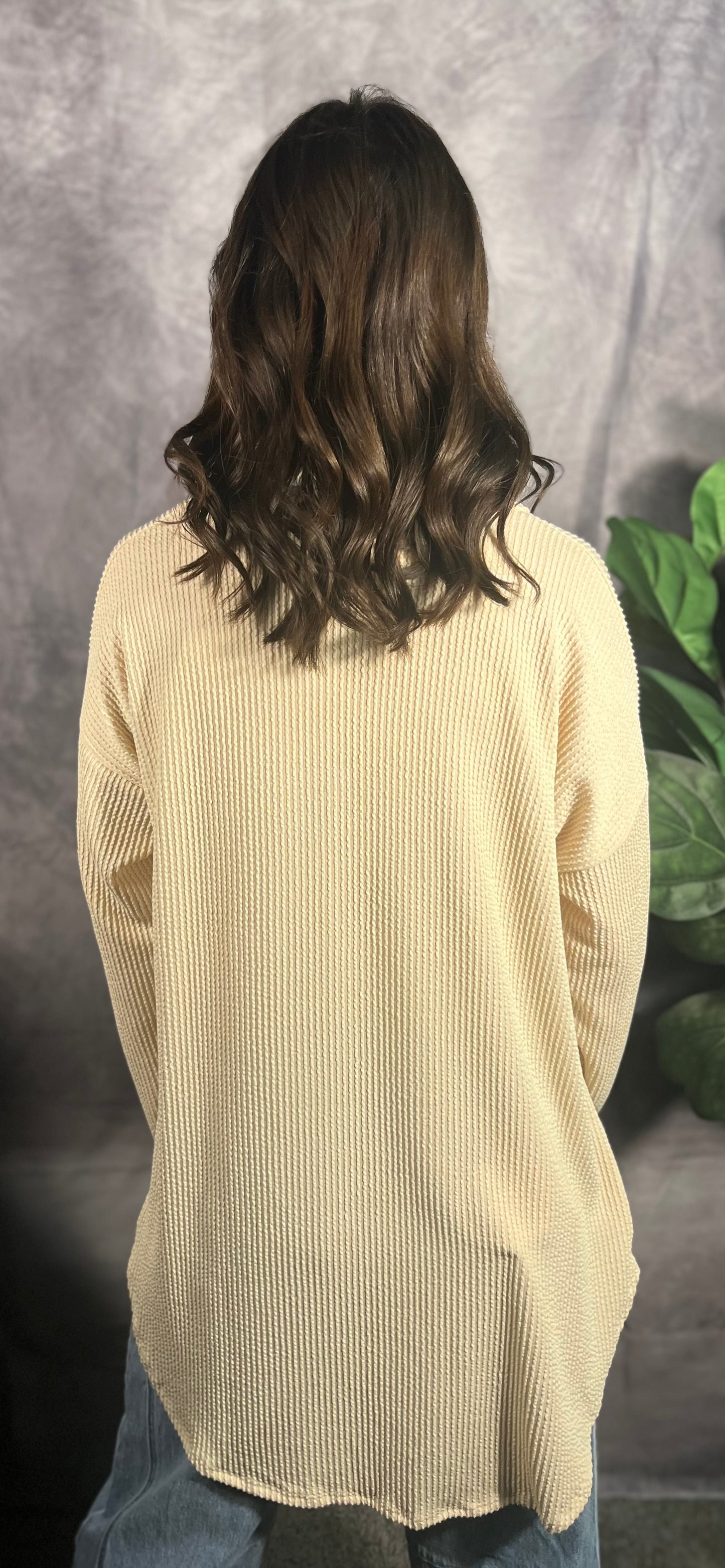 Oatmeal Ribbed Cardigan