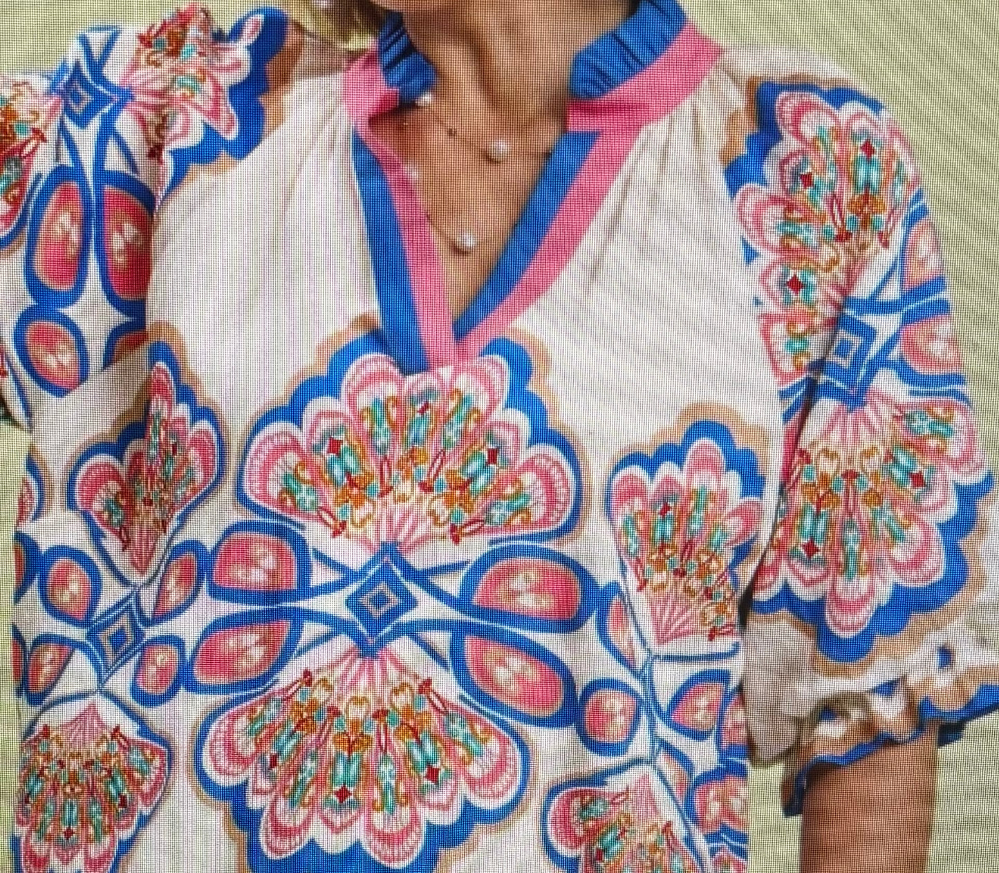 Ecru Mix Boho Top PLUS