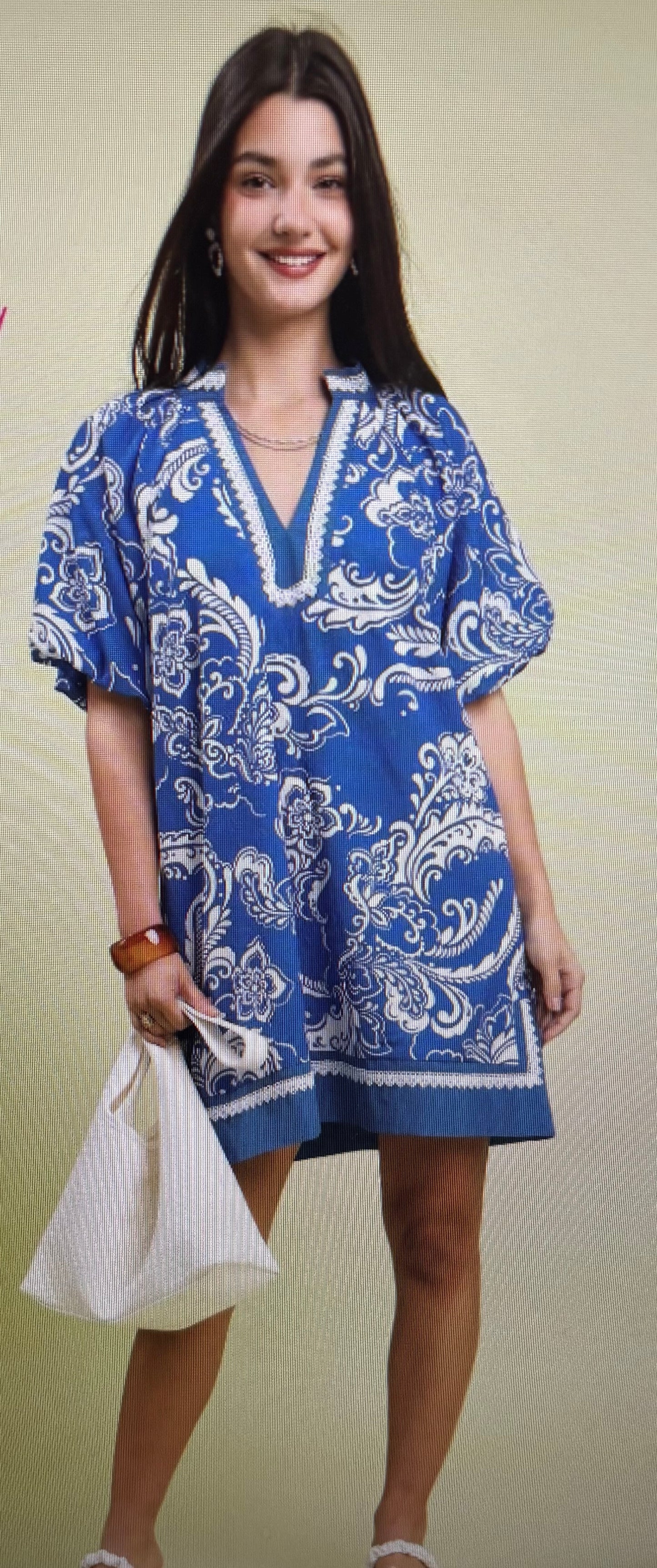 Royal Jacquard Mini Dress