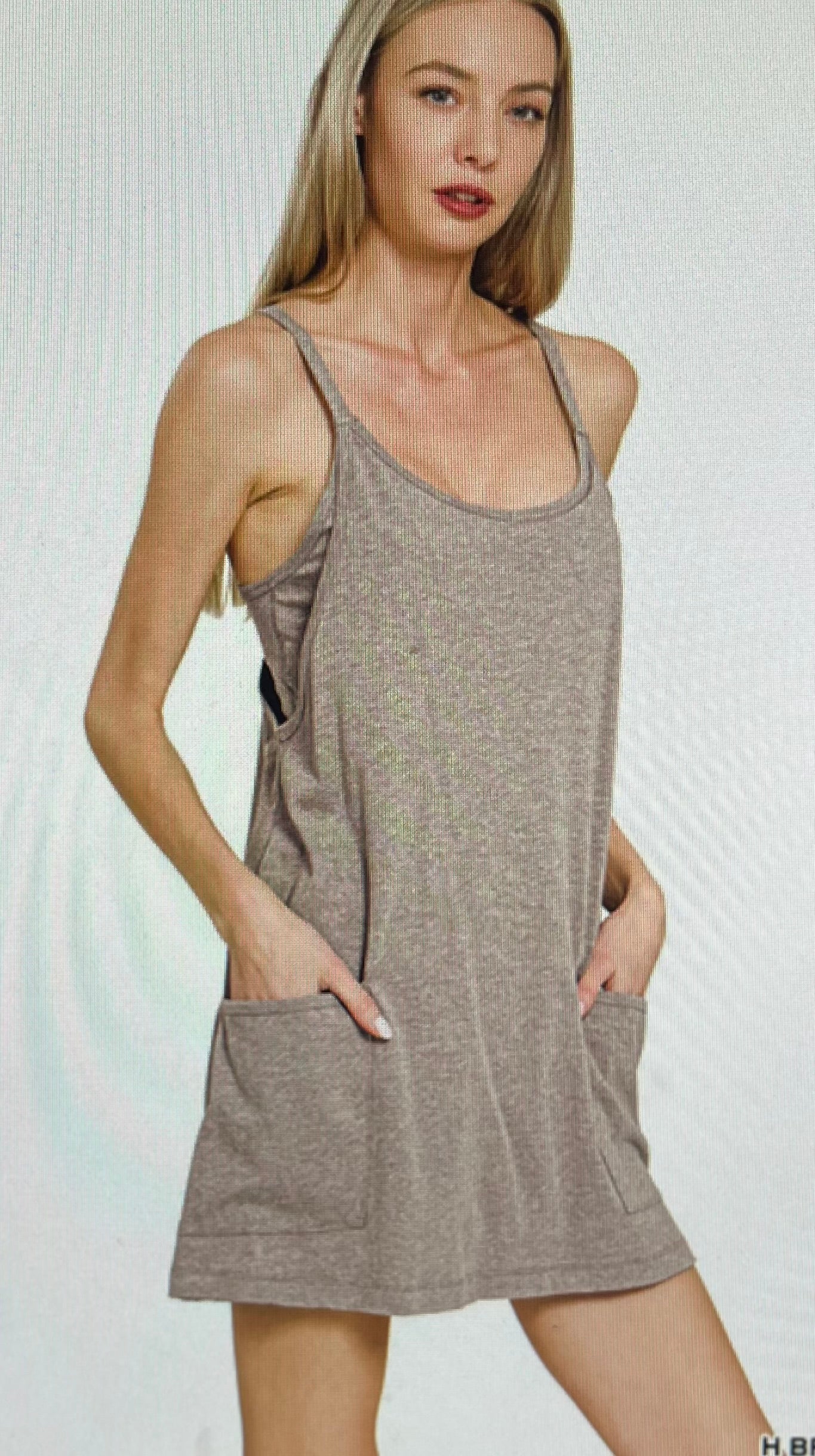 Heather Brown Mini Romper Dress