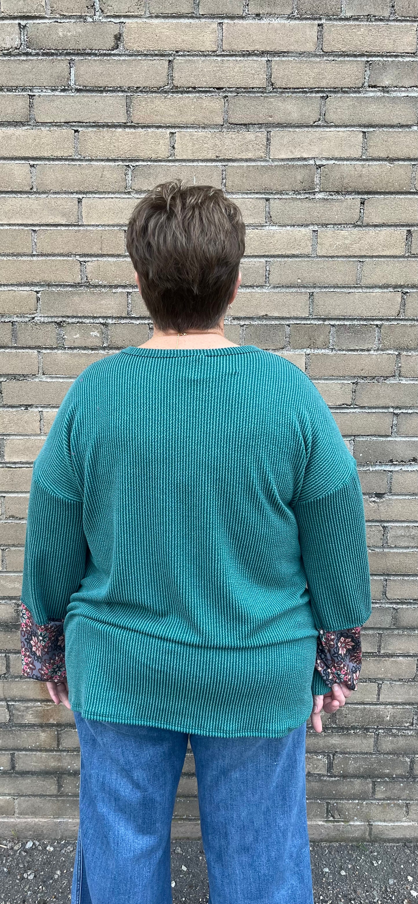 Hunter Green Rib Top PLUS