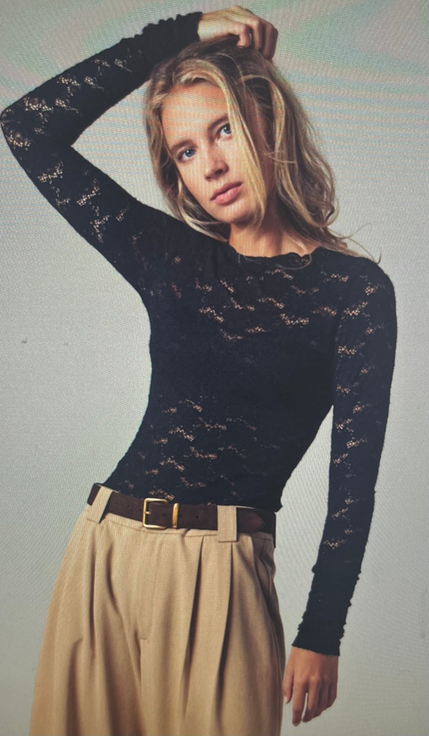 Floral Stretch Lace Layering Top