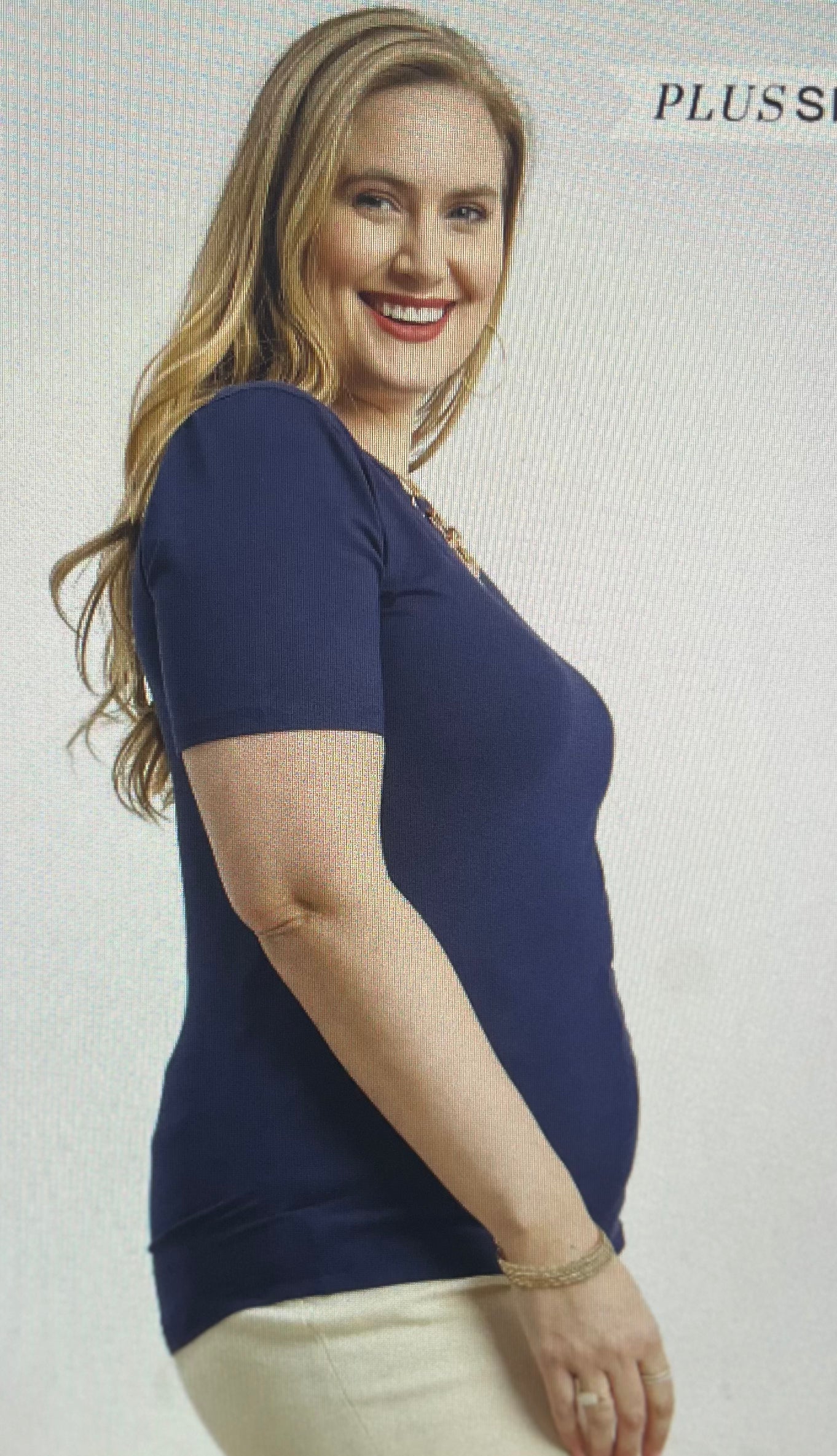 Navy Second Skin Tee PLUS