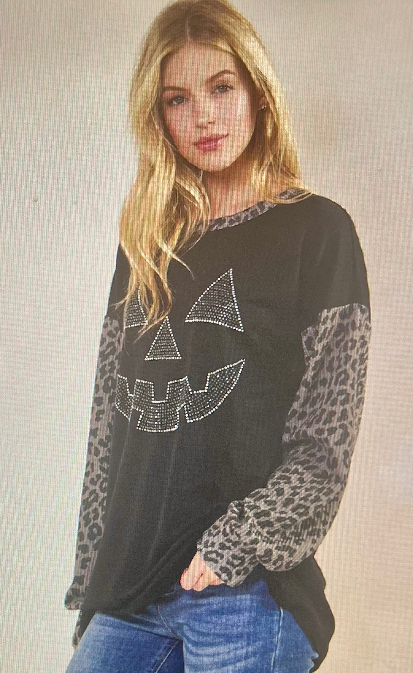Leopard Pumpkin Top PLUS