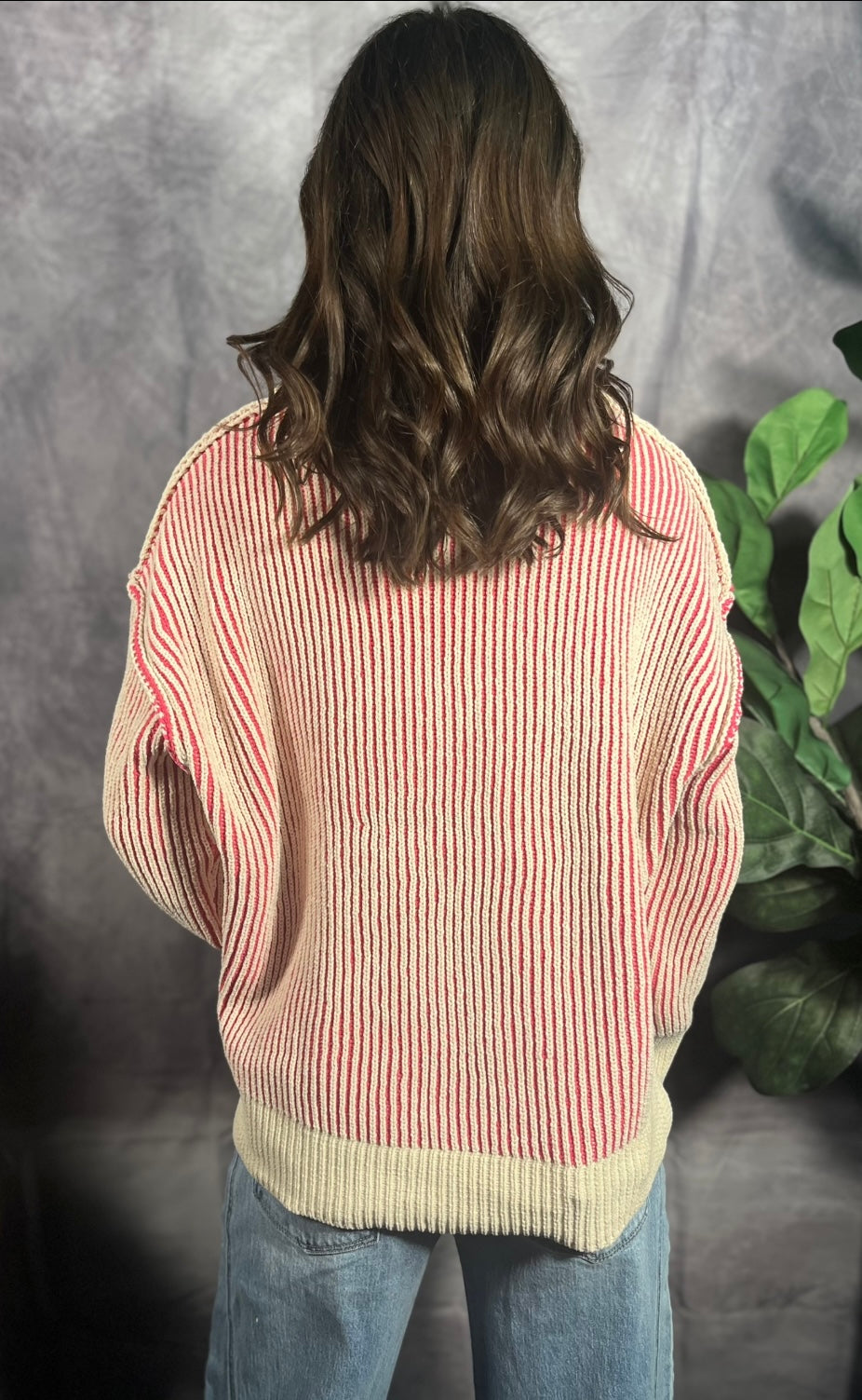 2 Toned Pink Crewneck Sweater