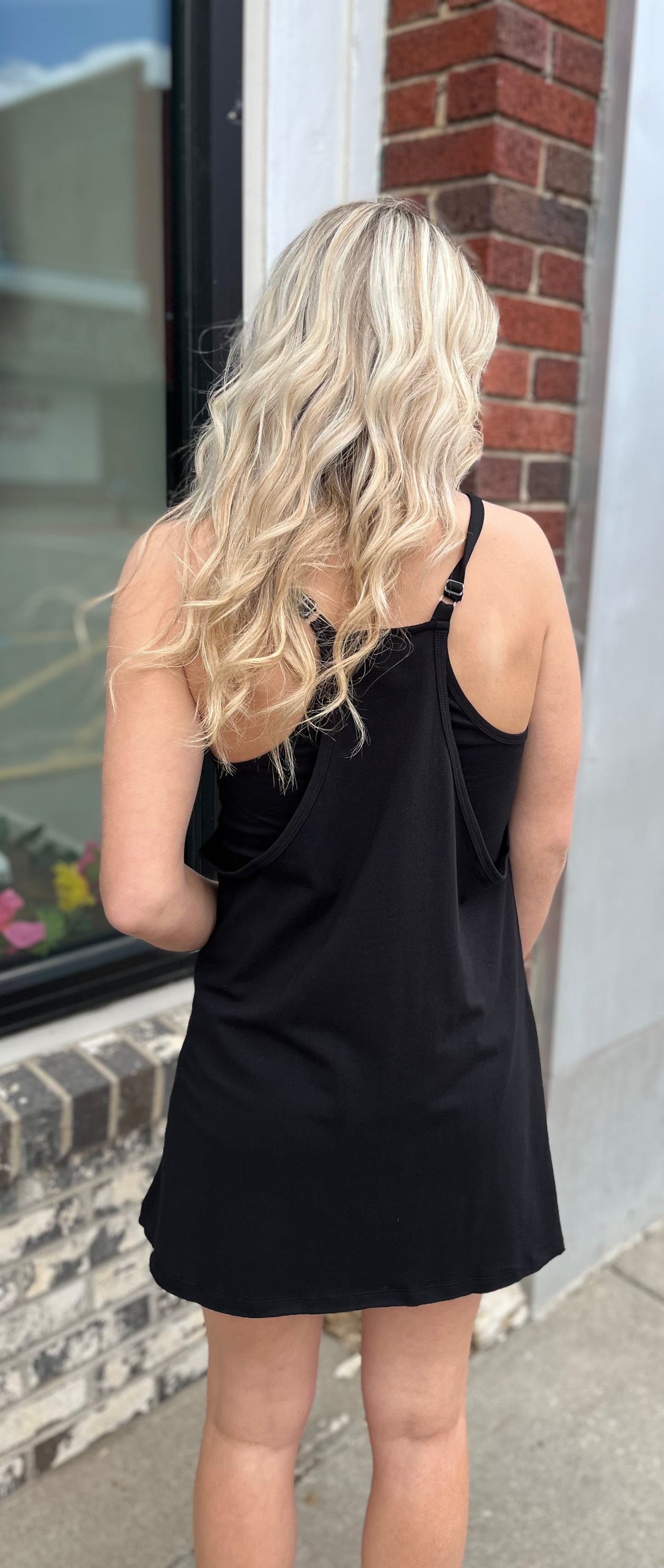Black Mini Romper Dress