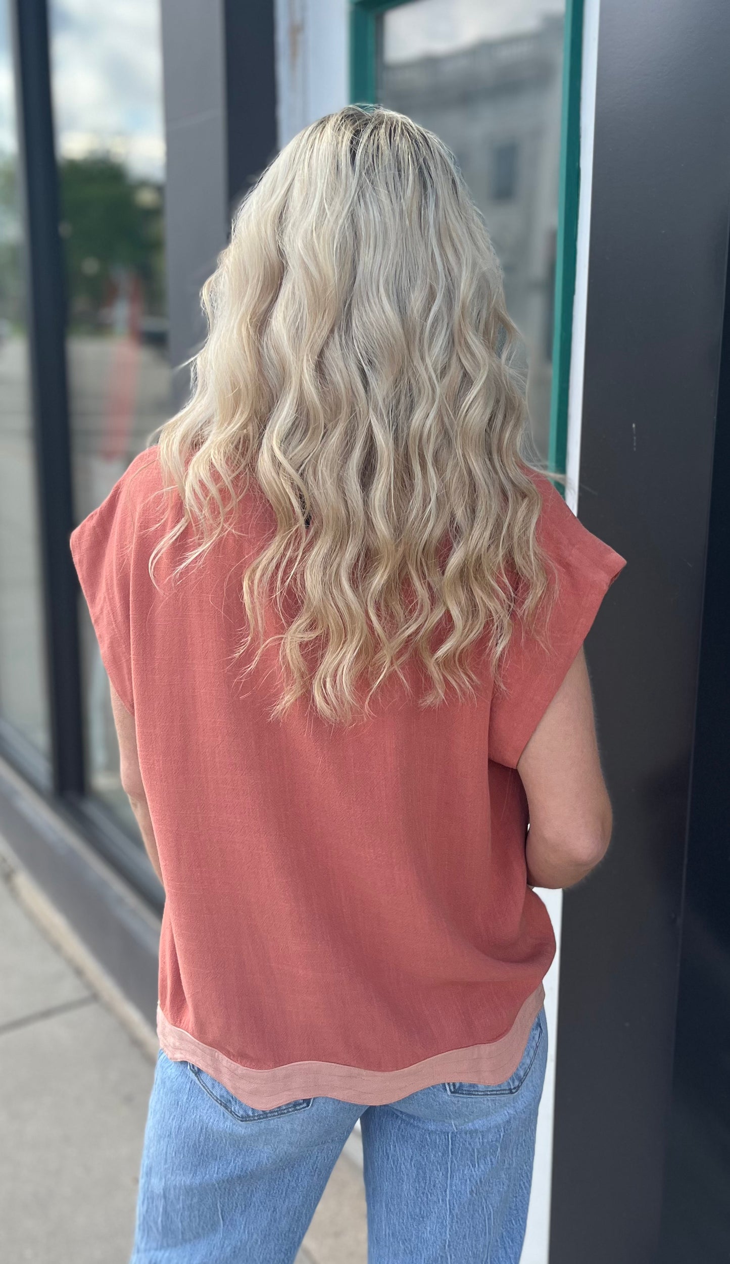 Clay Linen Blend Summer Top