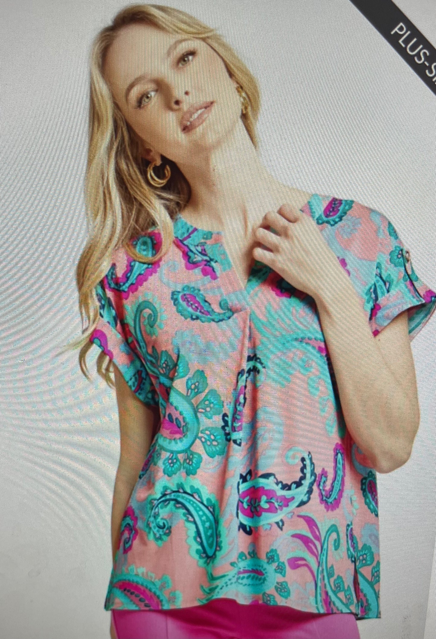 Blush Multi Dolman Top PLUS