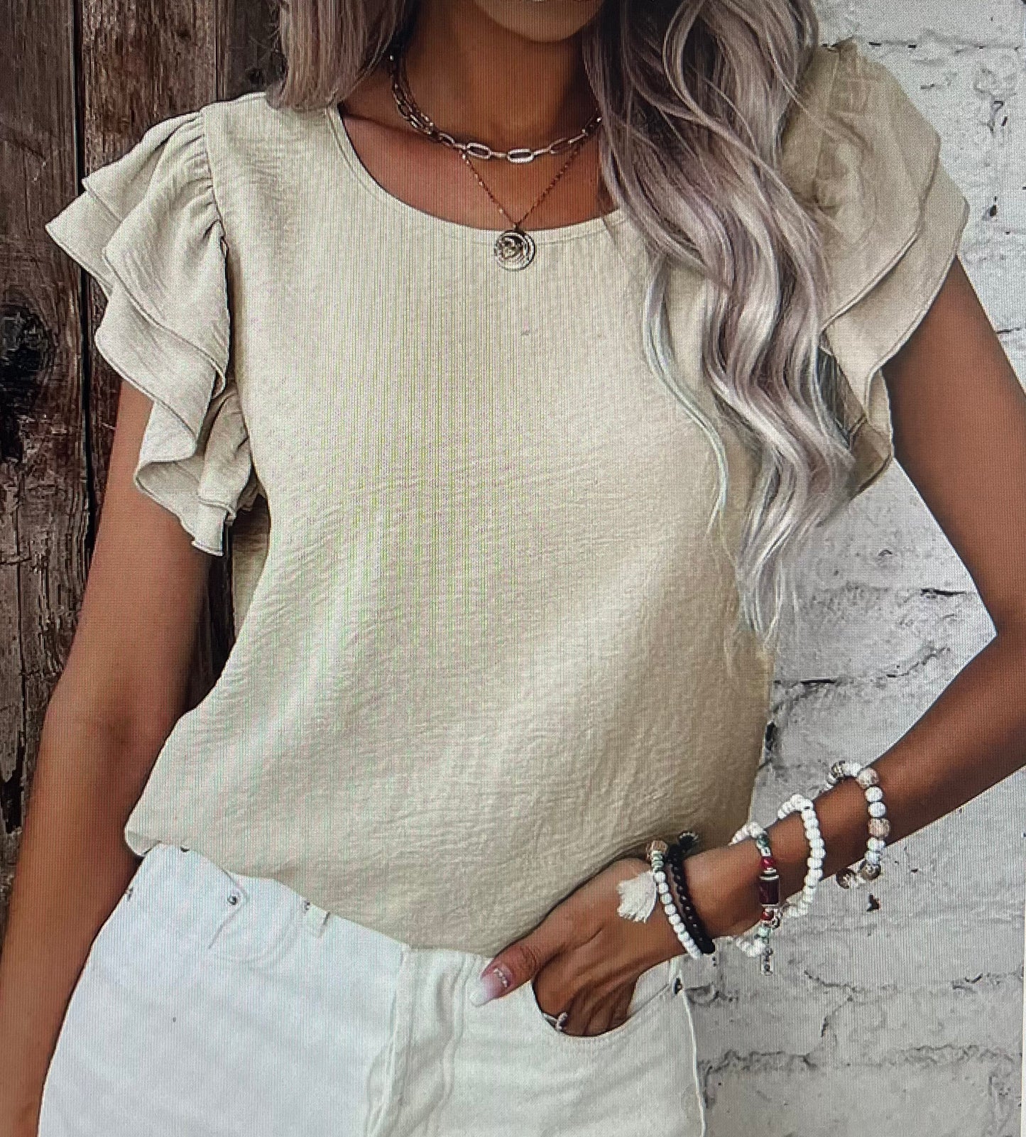 Beautiful In Beige Top
