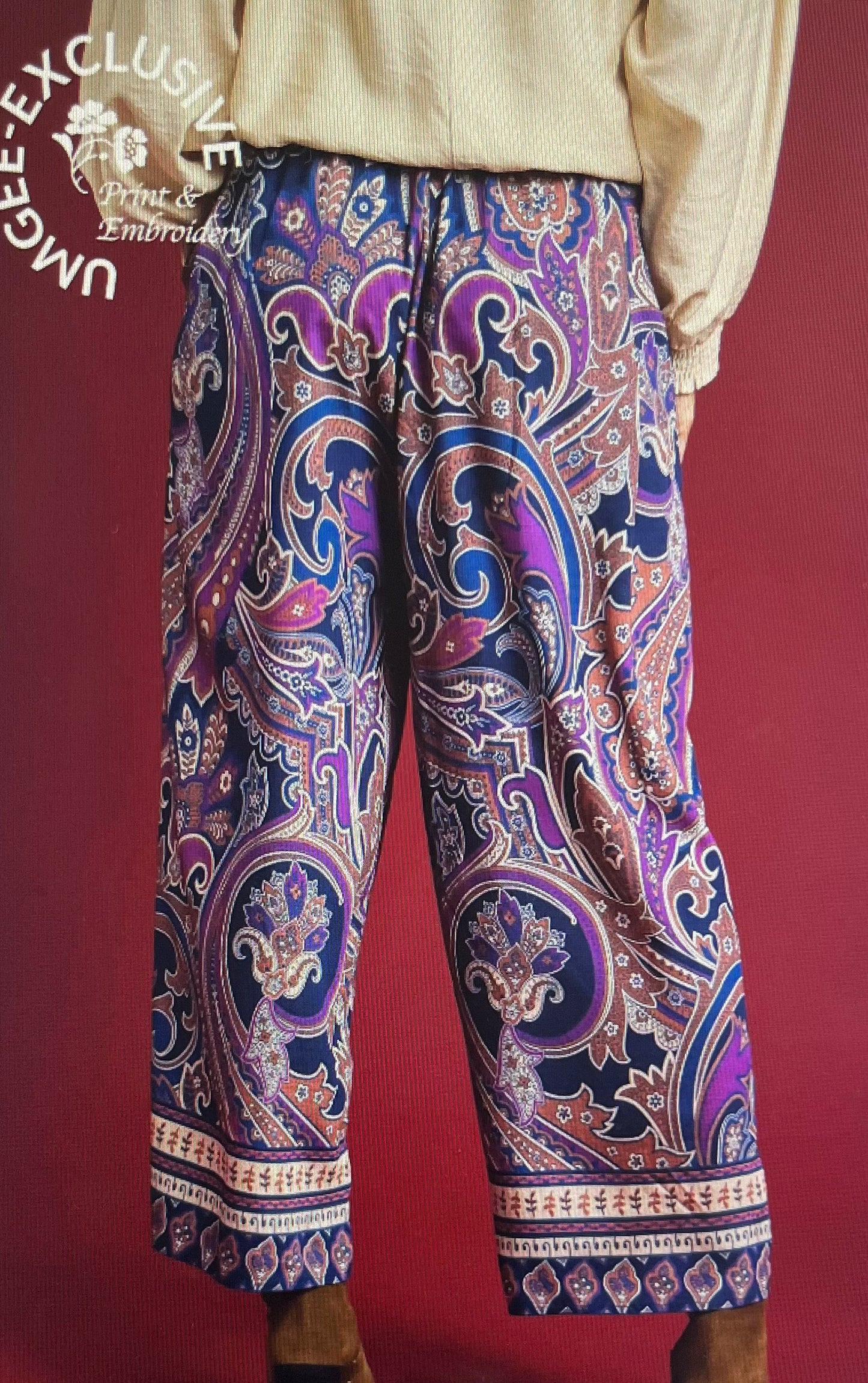 Purple Mix Boho Pant