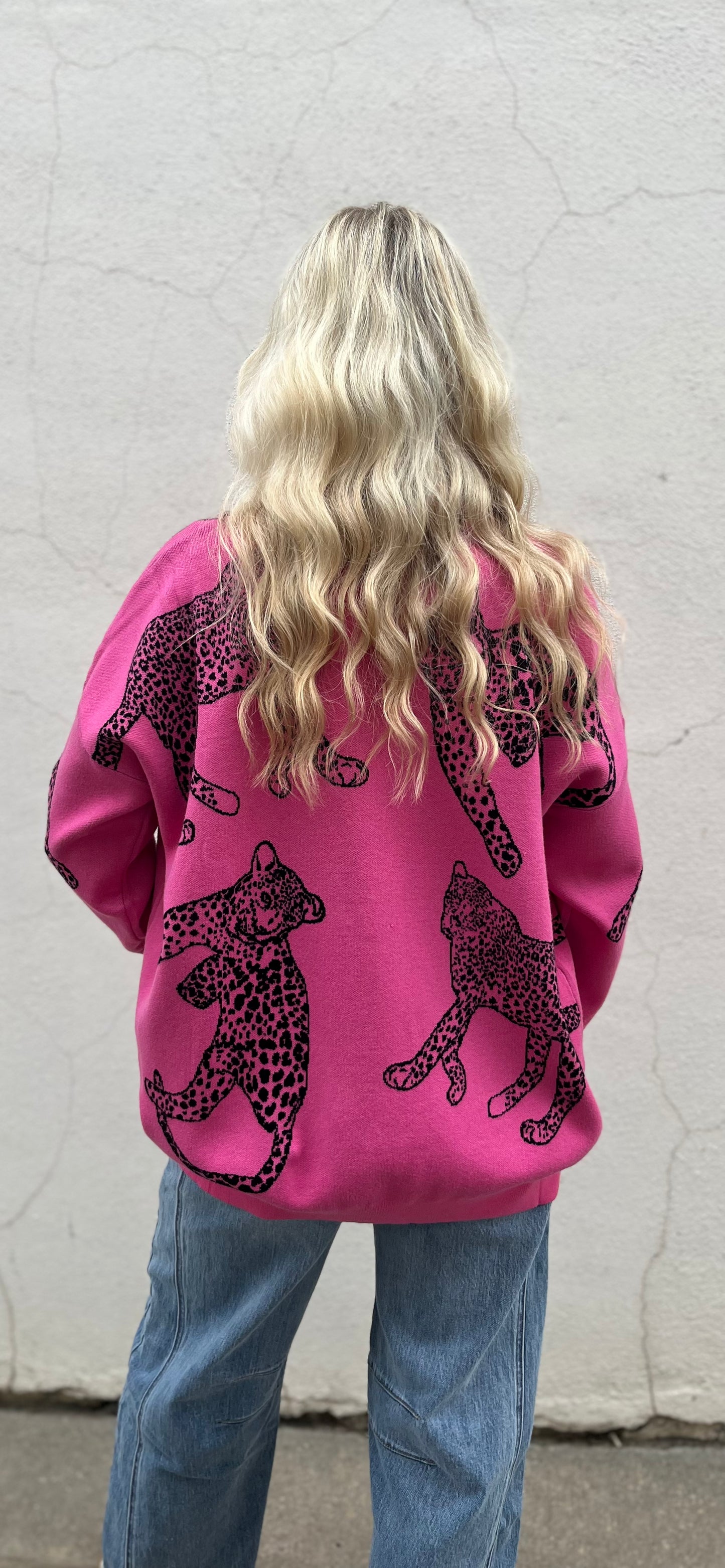 Pink Cheetah Cardigan