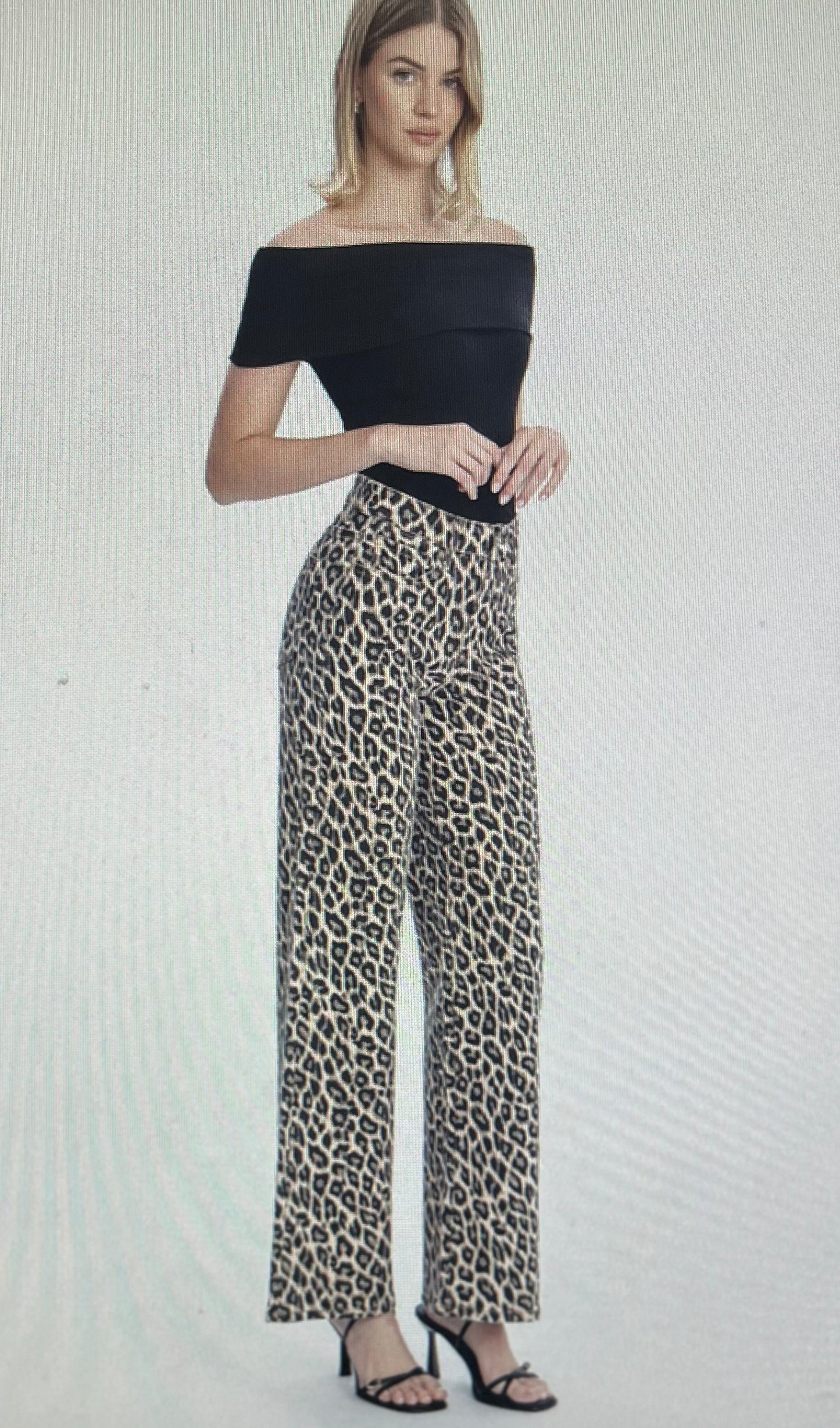 Leopard Wide Leg Jean