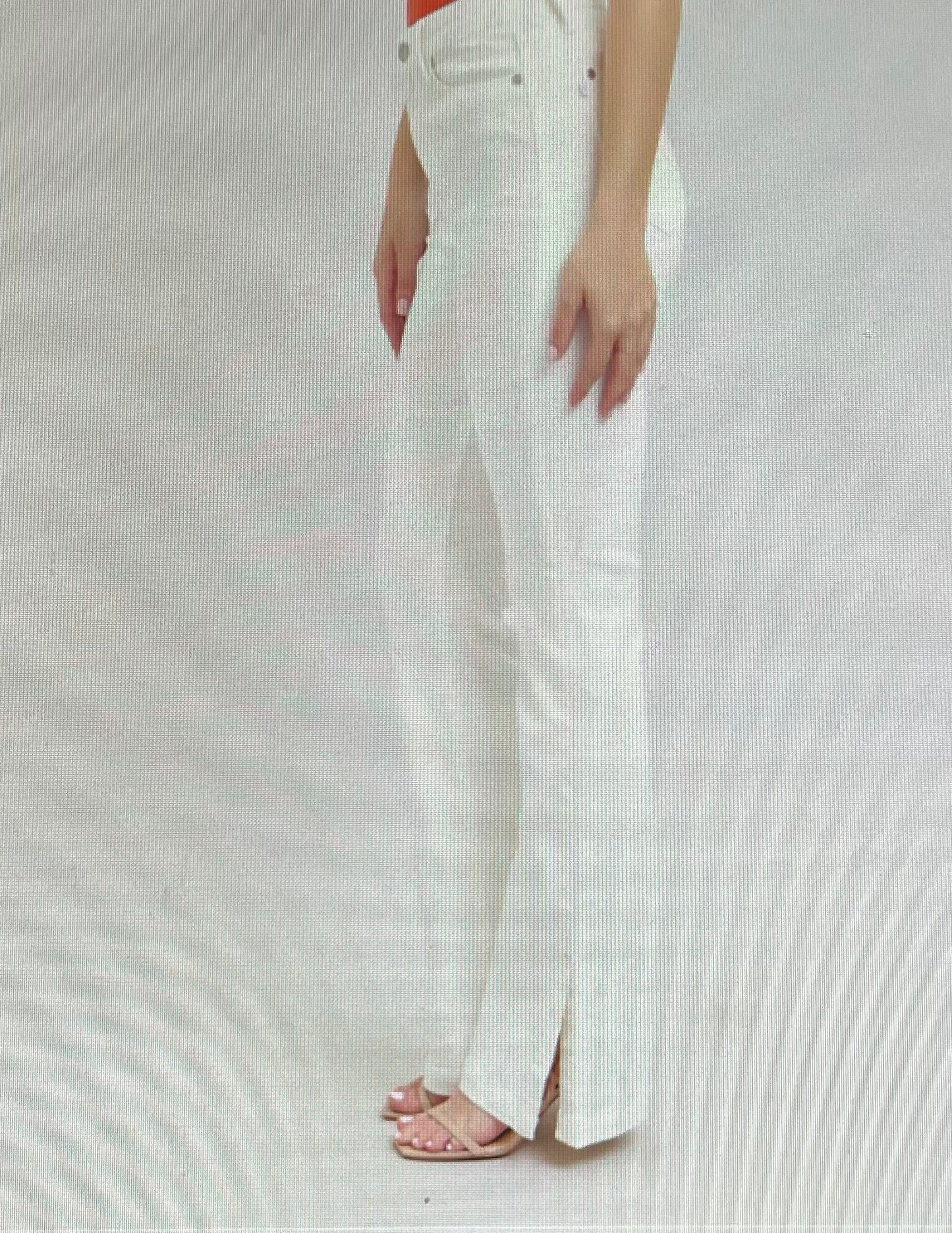 High Waist Side Slit Slim Bootcut Jeans