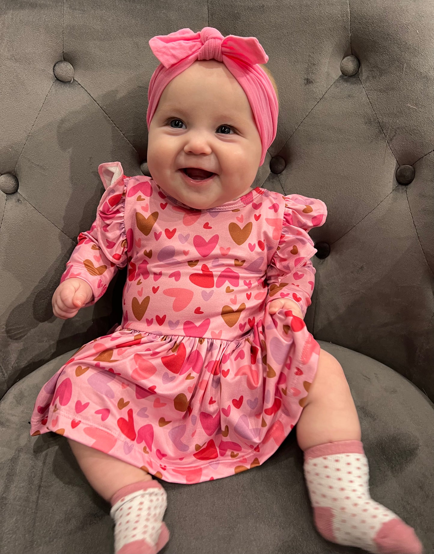Heart Ruffle Twirl Dress