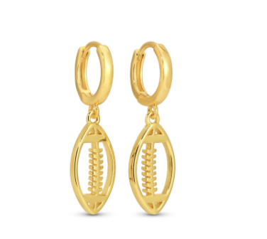 Earrings W/ Football Charm