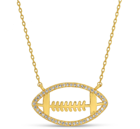 Gold Football Necklace