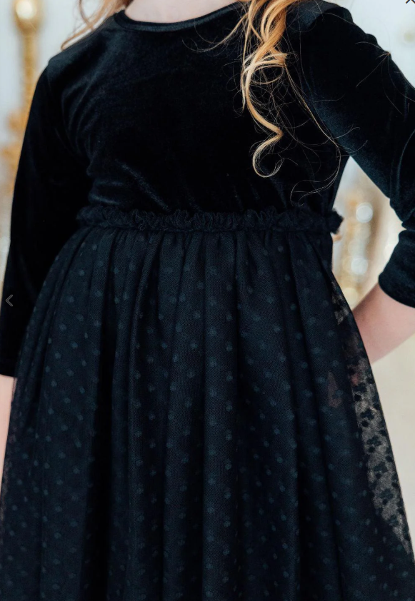 Black Velvet Tutu Dress