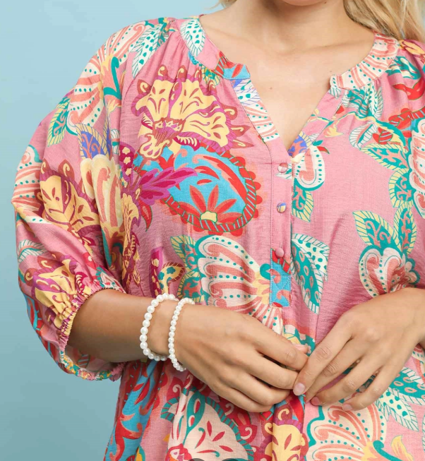Paisley Pinks Top PLUS
