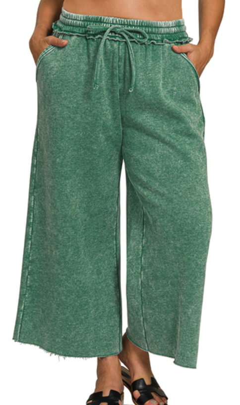 Plus Acid Wash Fleece Sweatpants