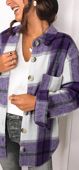 Purple Plaid Jacket