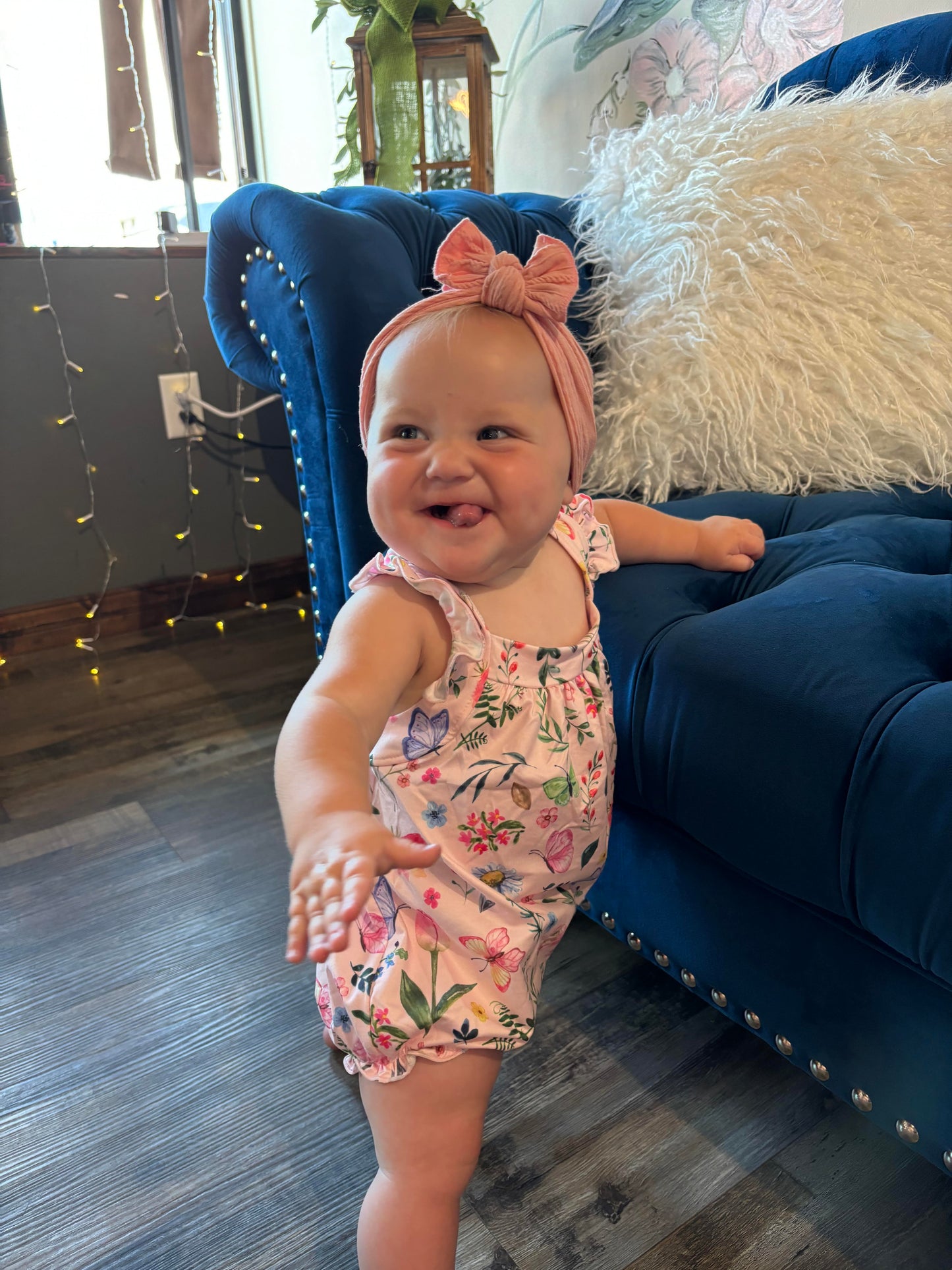Butterfly Meadows Cross Back Romper