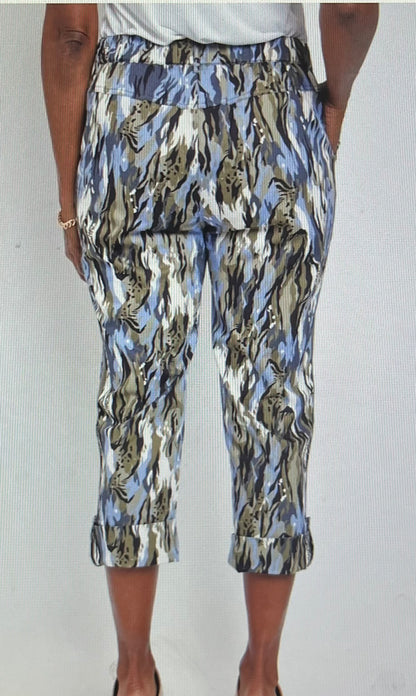 Convertible Twill Trim Capri