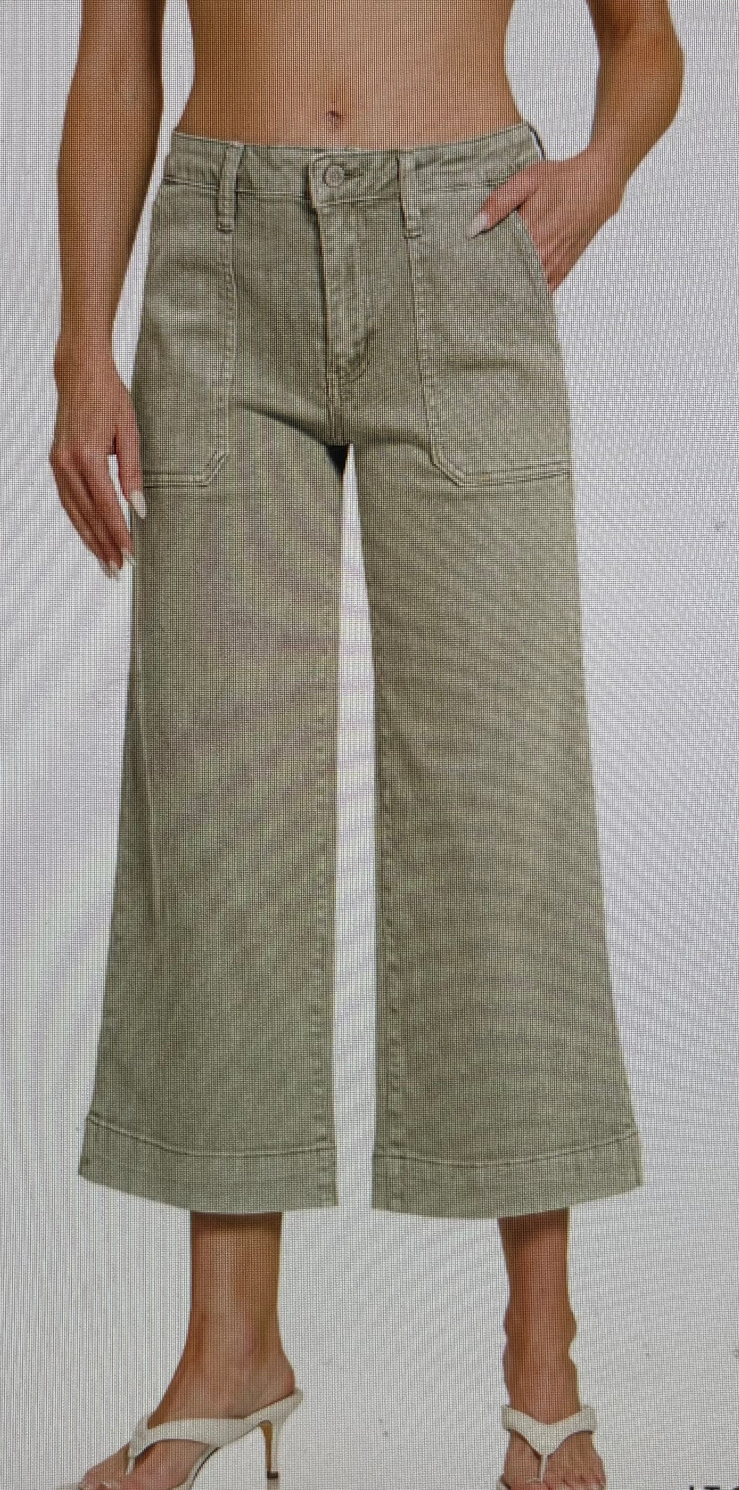 Crop Wide Leg Colored Denim