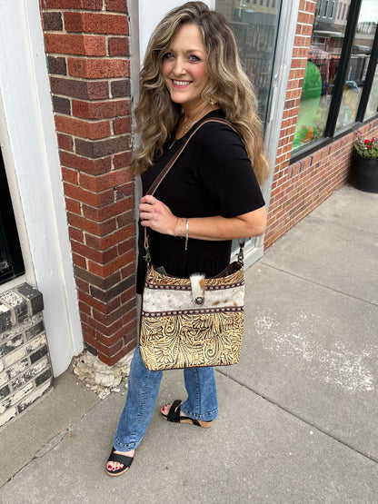Handcrafted Leather Hairon Bag