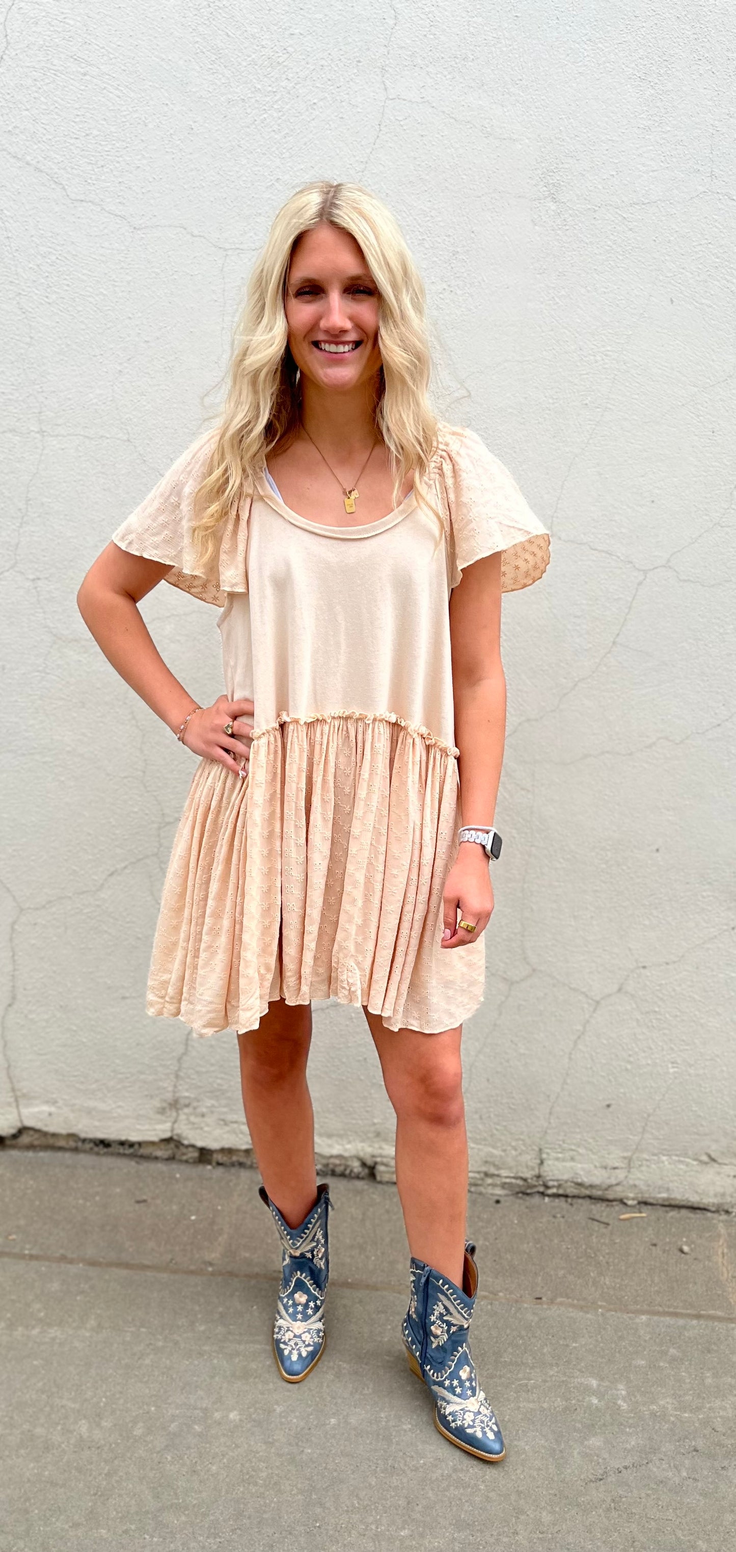 Natural Mini Dress