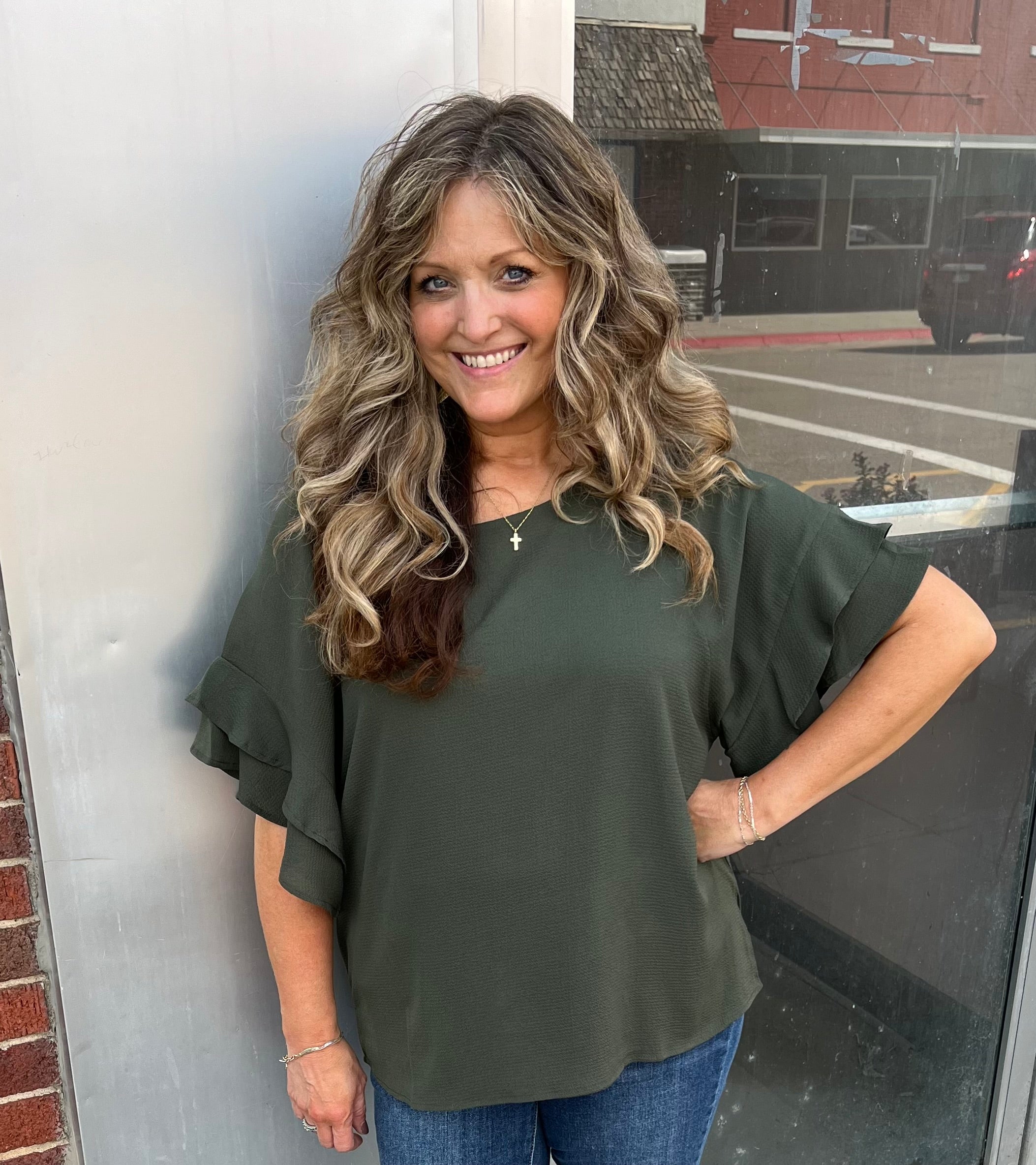 Ruffle Box Top – LA. T. DA Boutique