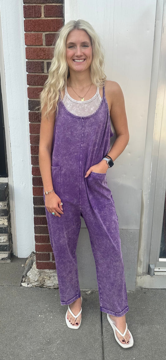 Violet Pocket Jumpsuit