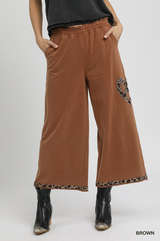 Mineral Wash Leopard Pants