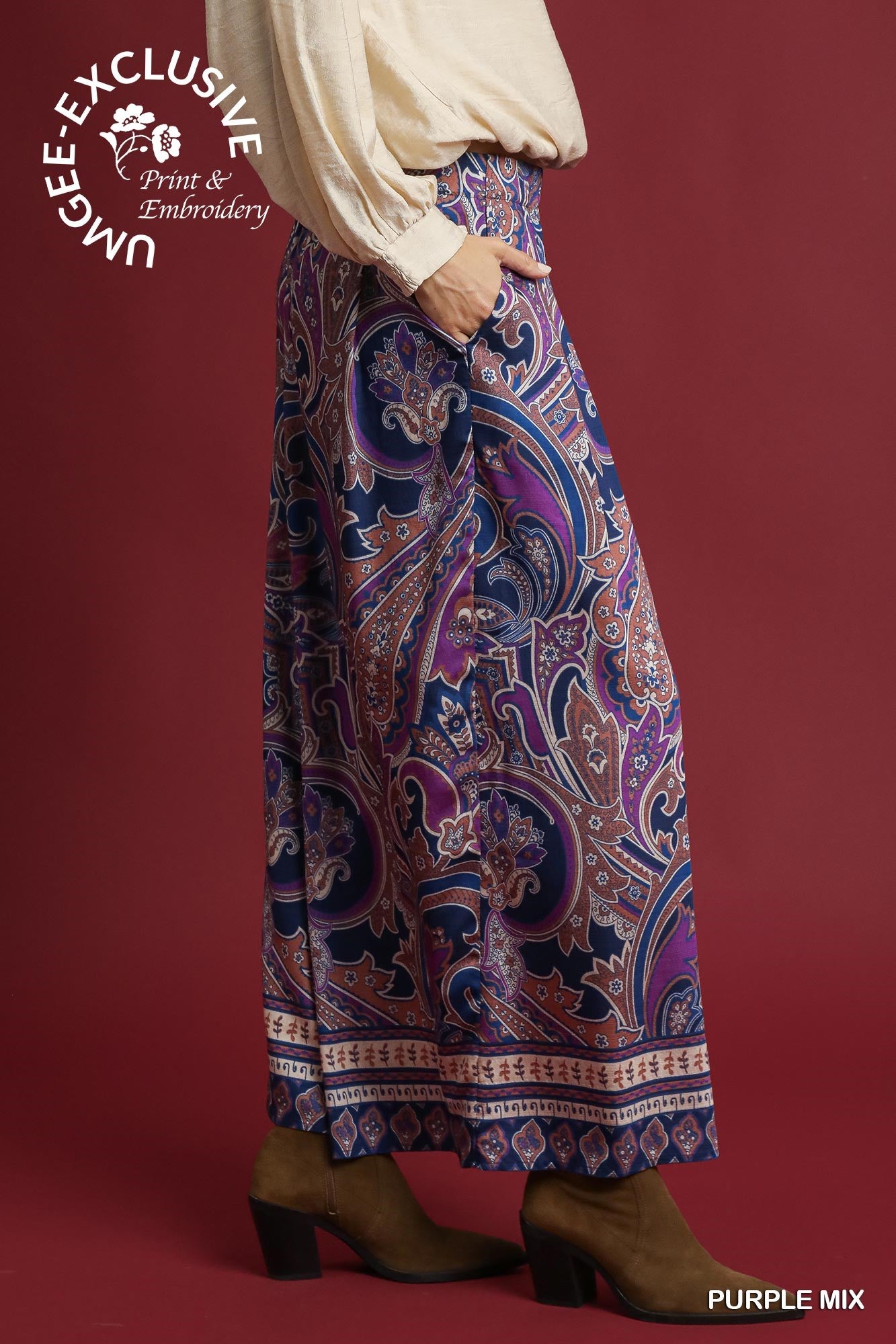 Purple Mix Boho Pant