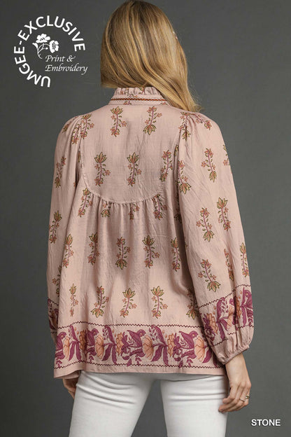 Rosewood Floral Boho Top