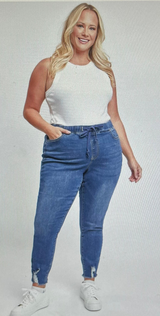 Plus Size Denim Jogger Jean