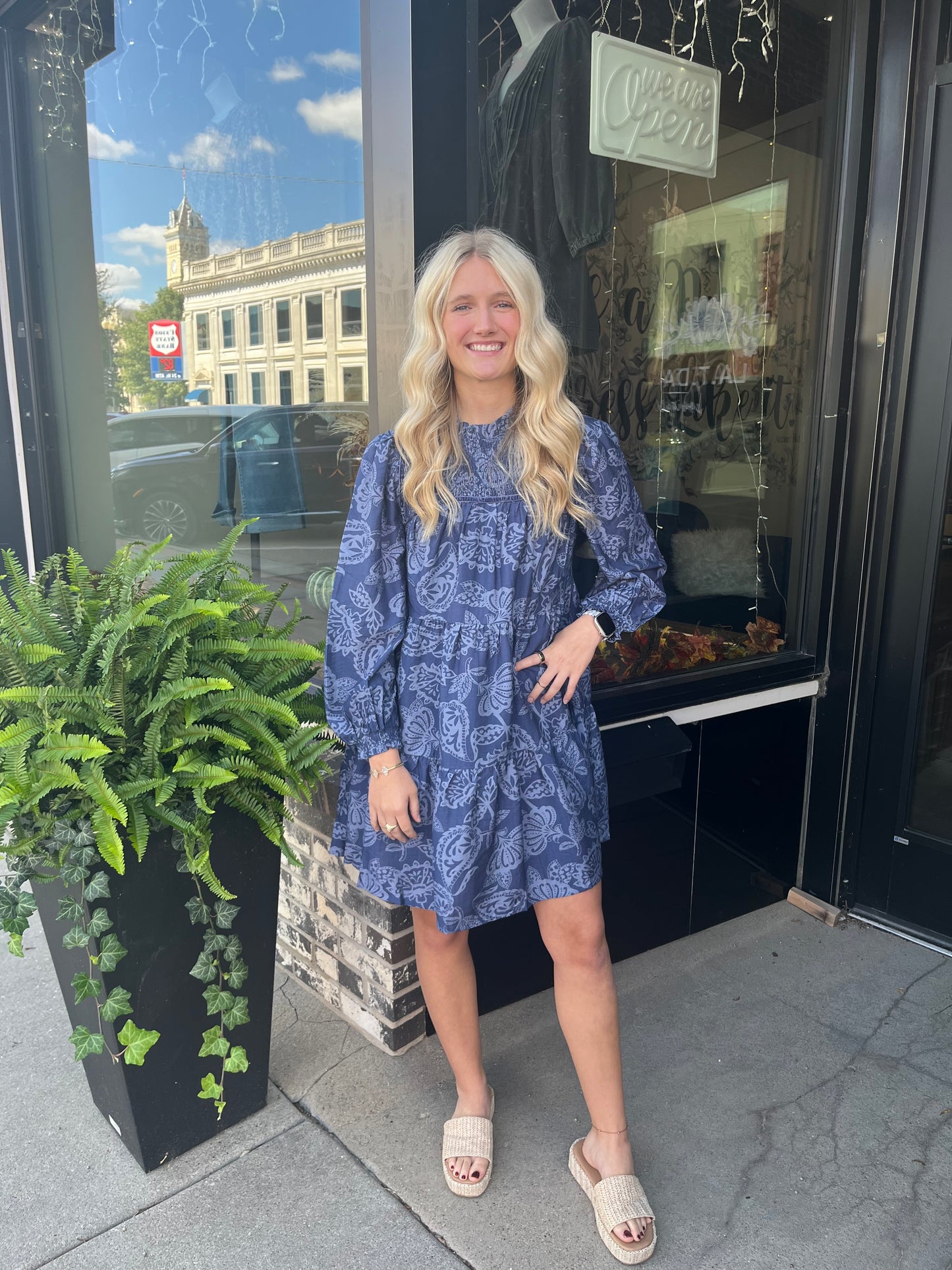 Floral Smocked Mini Dress