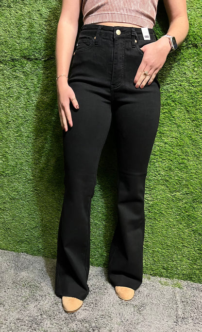 Judy Blue Tummy Control Cut Hem Flare Jeans