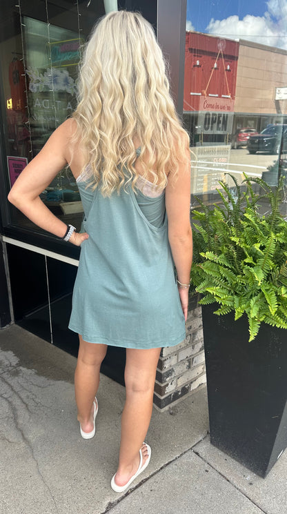 Heather Jade Mini Romper Dress