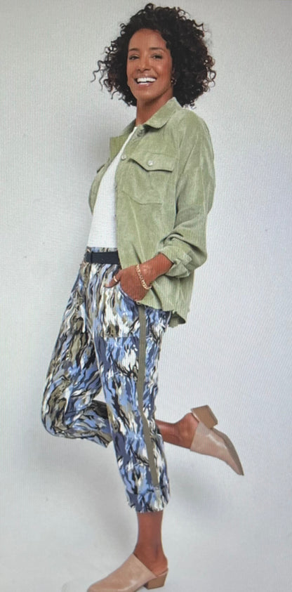 Convertible Twill Trim Capri