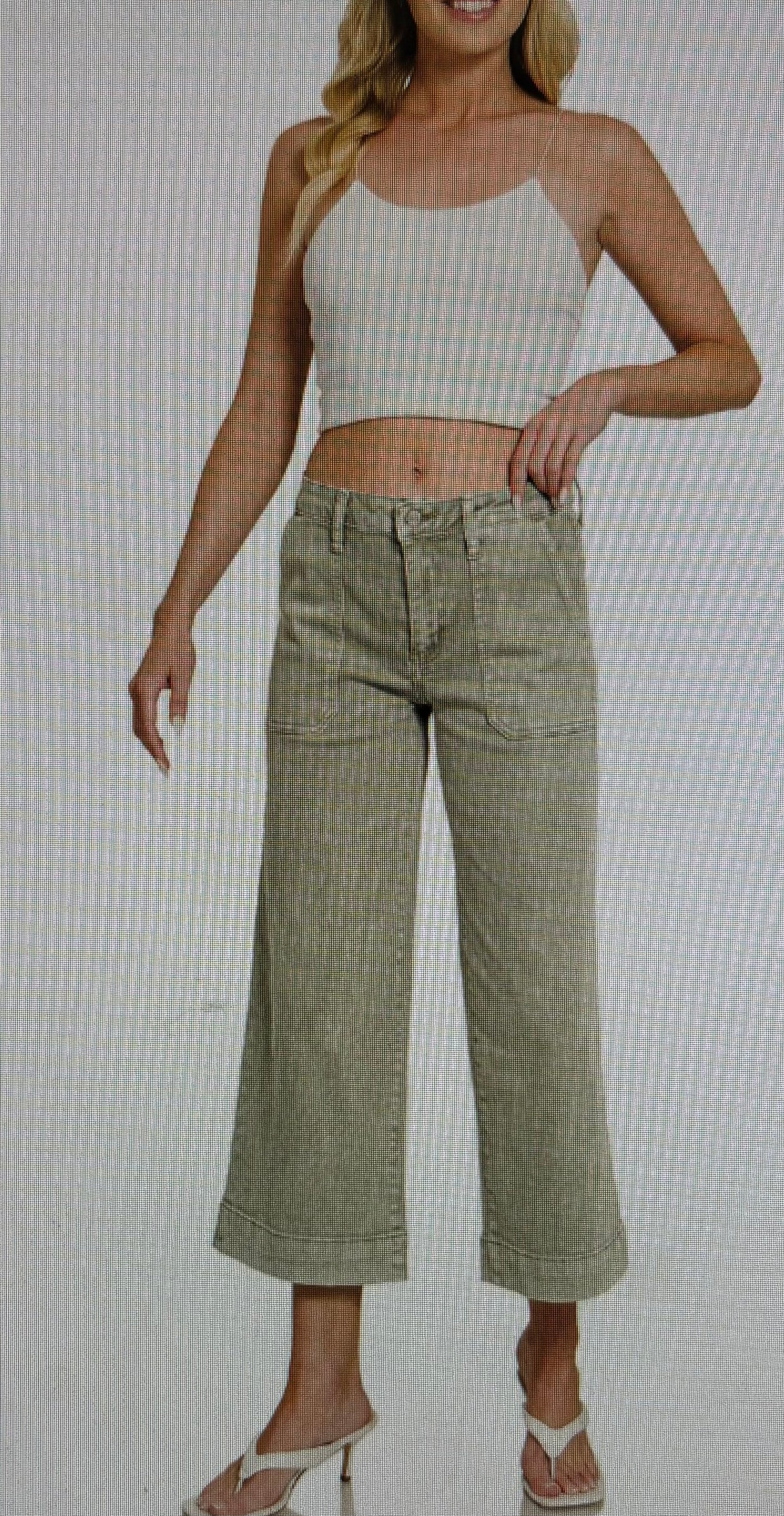 Crop Wide Leg Colored Denim