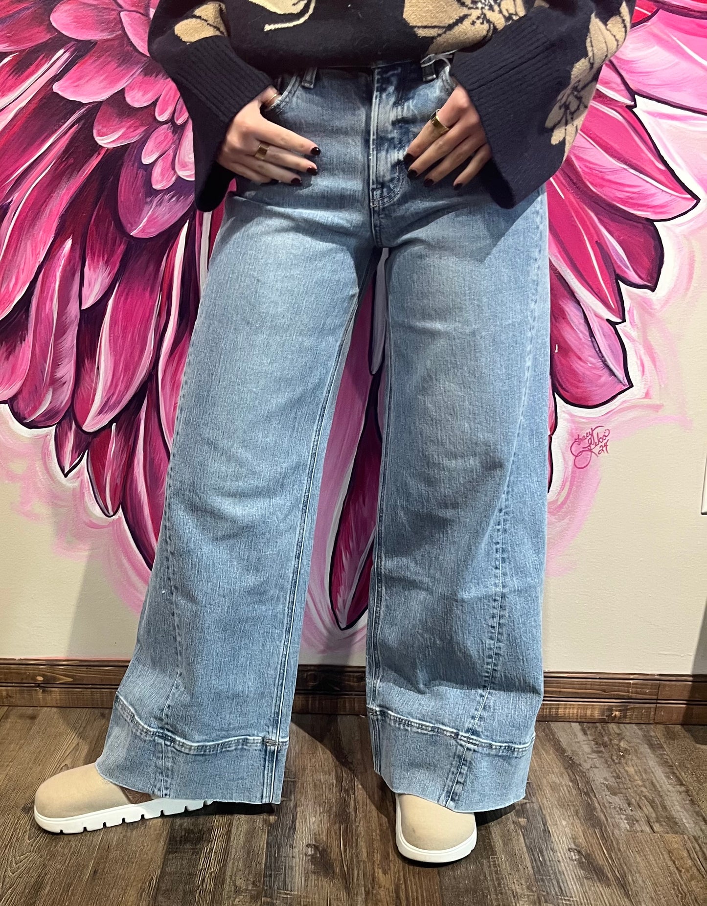 High-Rise Extreme Wide Jeans