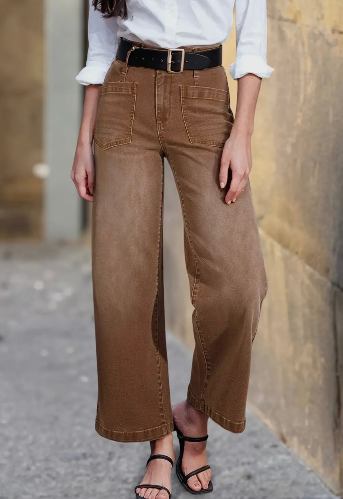 Minimalist Patch Pocket Shift Jean PL
