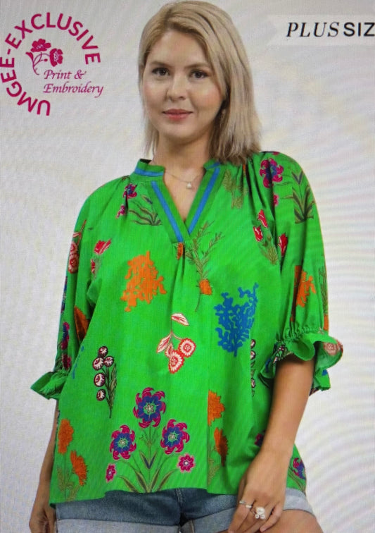 Island Green Mix Top PLUS