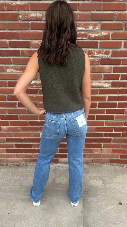 Well-Bred Distressed Straight Jean