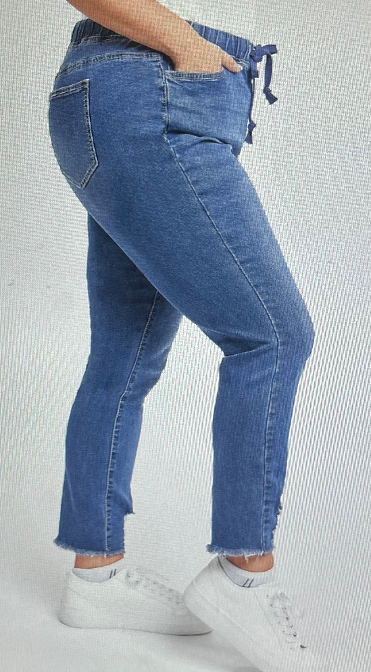 Plus Size Denim Jogger Jean